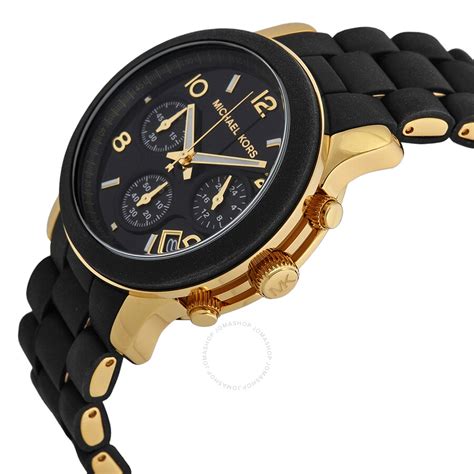 black friday michael kors ladies watch|Michael Kors black leather watch.